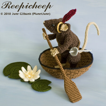 Reepicheep Paddling in his coracle