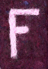Alphabet ATC or ACEO Available - Needlefelted Letter F