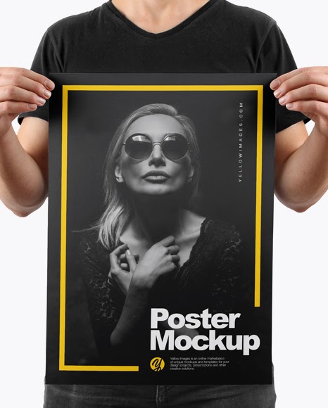 Download Man With A2 Poster Mockup Free Psd Mockups Mobile App Yellowimages Mockups