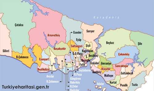 tulcea harta istanbul ilceleri haritasi