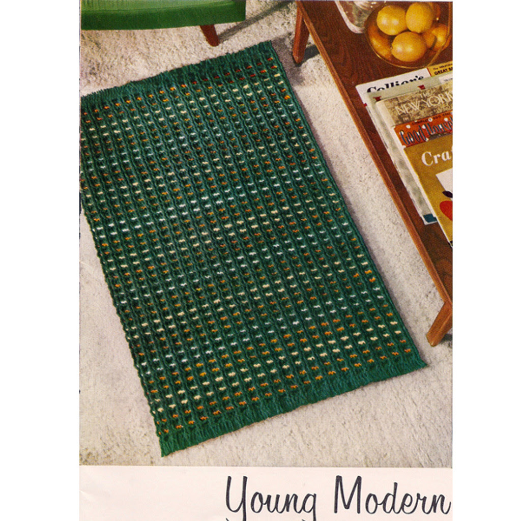 Crochet Pattern, Checked area rug