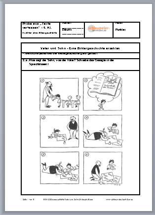 Bildergeschichte Klasse 5 Gymnasium Klassenarbeit Vater Und Sohn - Test