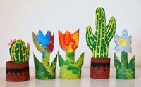 Turn Toilet Paper Rolls Into Cactus And Flowers - Things to Make and Do, Crafts and Activities for Kids - The Crafty Crow