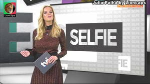 Julia palha sensual no programa Selfie e na novela A teia