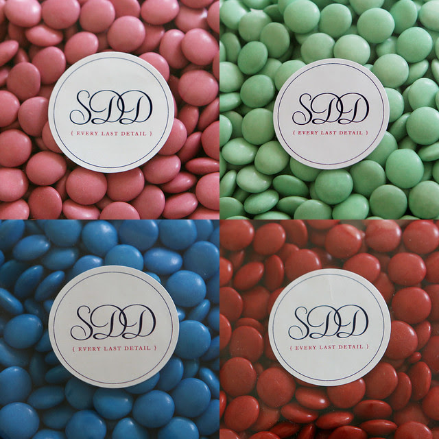 Single coloured choc beans or smarties