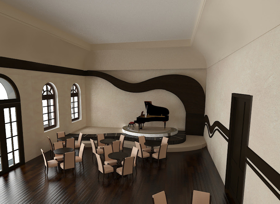 PUB interior design: Jazz, Blues & Rock - Alina Ioana Petrea