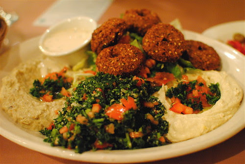wahibs vegetarian falafel combination