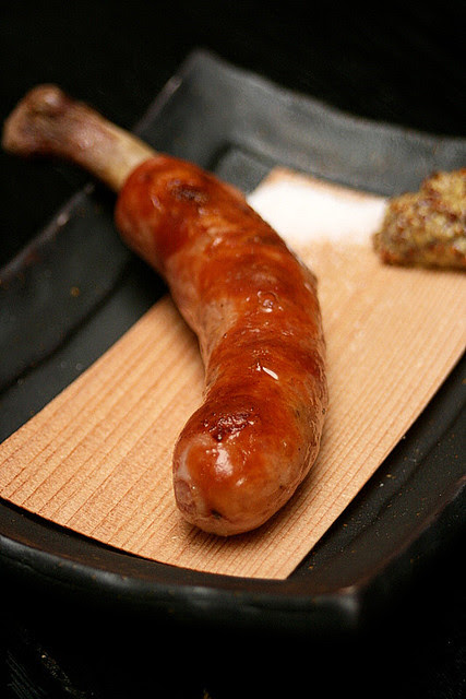 Grilled minced pork sausage