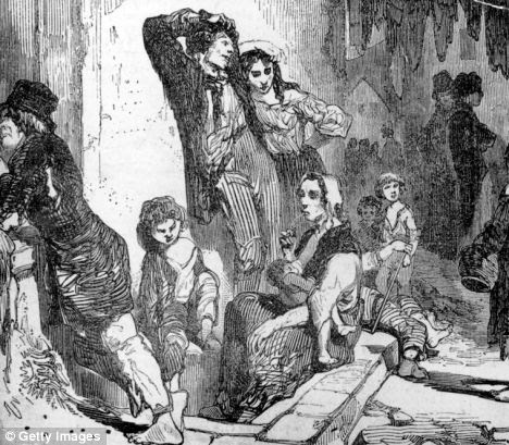 Victorian slums illustration