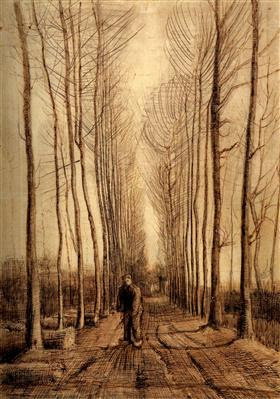 Avenida de álamos, Vincent van Gogh