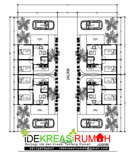 Desain Siteplan Cluster 4 Kavling Dengan Rumah Type 30 Download Ide Kreasi Rumah