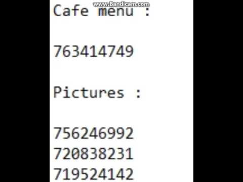 Roblox Bloxburg Cafe Menu Id