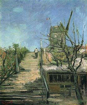 Molino de viento en Montmartre, Vincent van Gogh