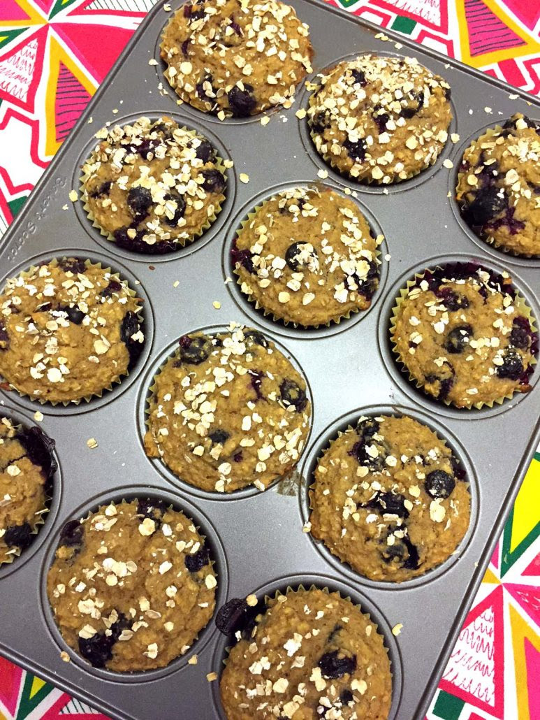 Weight Loss Blueberry Oatmeal Muffins