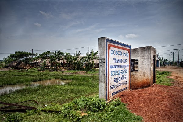 The transit camp of POSCO, India that has been set-up for the few villagers who are so-called Pro-POSCO. Image by Ayush Ranka . Copyright Demotix (22/7/2011)