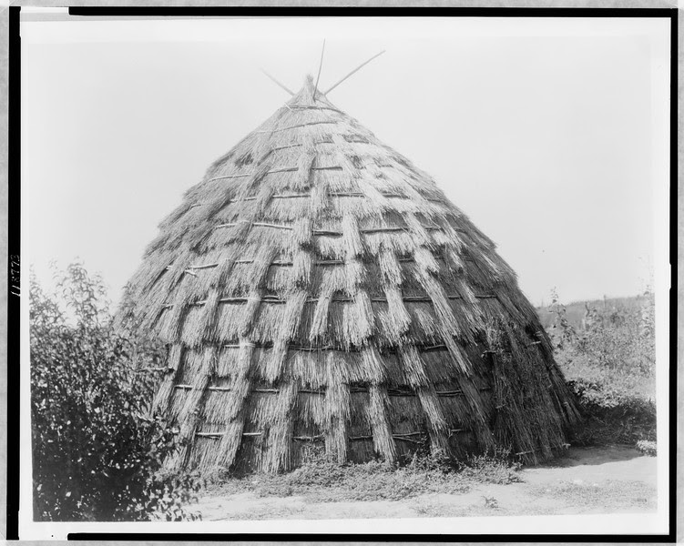 Description of  Title: Wichita grass-house.  <br />Date Created/Published: c1927.  <br />Photograph by Edward S. Curtis, Curtis (Edward S.) Collection, Library of Congress Prints and Photographs Division Washington, D.C.