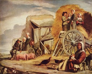 As mulheres do "povo" de Paris, durante a Revolução Francesa, contrastam com o universo austero e alegre e estável dos camponeses do interior, como os representados no quadro de Louis le Nain