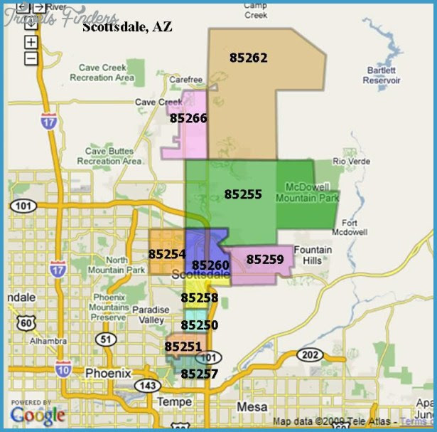 Zip Code Map Phoenix Blank Map