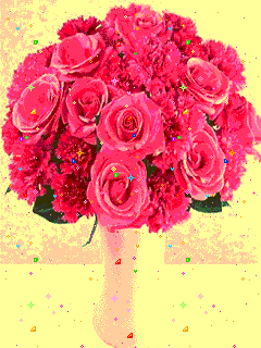 Букет  роз   в   вазе