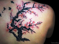 Cherry Blossom Tree Tattoo Back