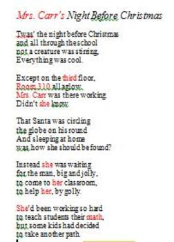 Twas The Night Before Christmas Poem Funny - Funny PNG