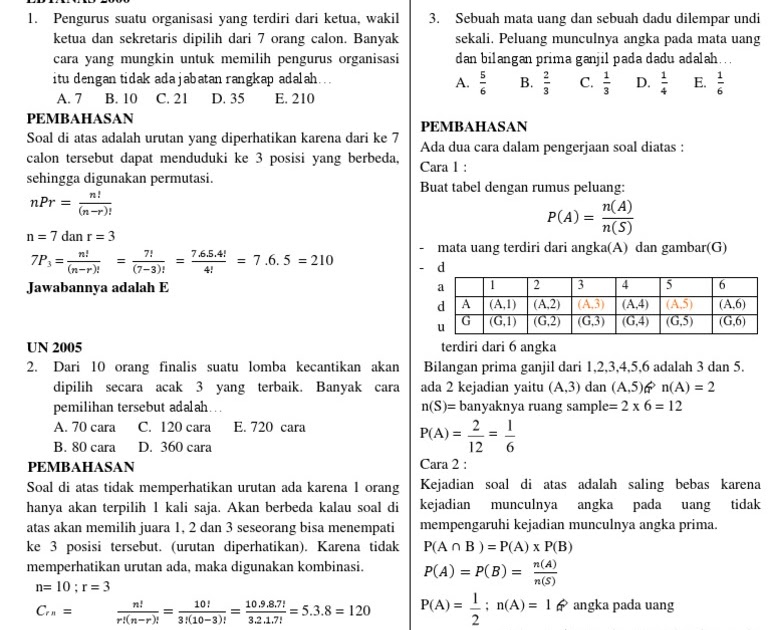 Contoh Soal Materi Peluang Bersyarat Kelas 12 Semester 2 Pembahasan