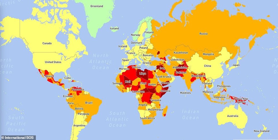 The most dangerous countries in the world for 2021 revealed ...