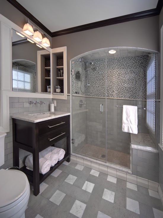 29 gray and white bathroom tile ideas and pictures
