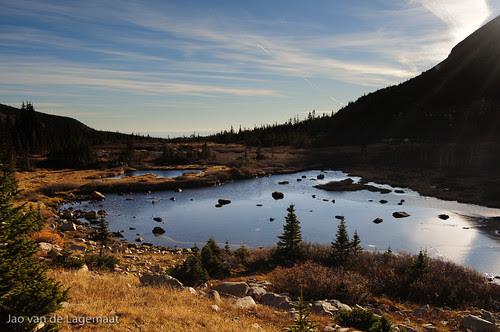 Icy lake along the way