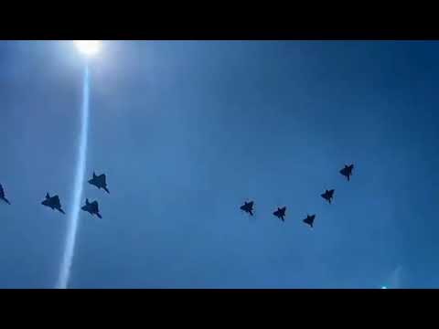 Indian Air Force Flies 14 Tejas Fighter Jets In Formation For First Time