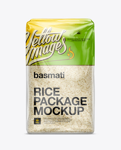 Download Free Basmati Rice Packaging Mockups PSD Mockups.