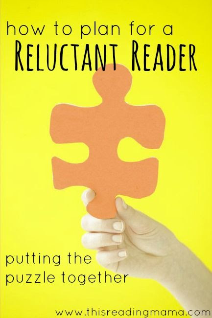 How to Plan for a Reluctant Reader: Putting the Puzzle Together ~ LOADS of resources and tips for reluctant and struggling readers | This Reading Mama