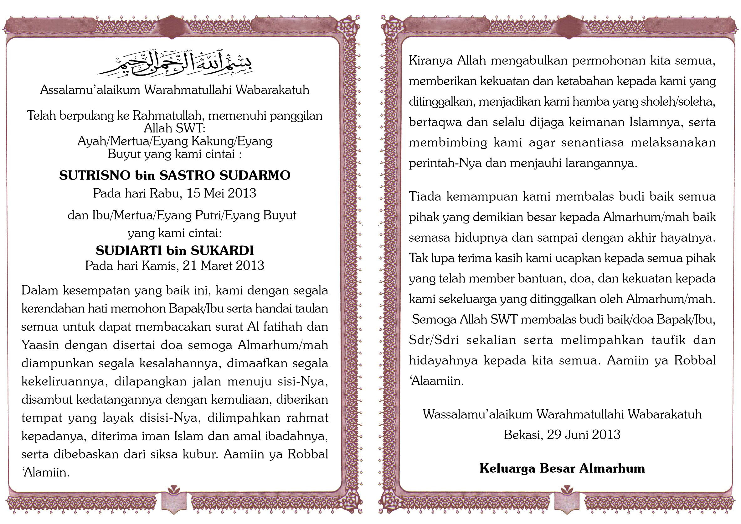 Kata Kata Mutiara Buku Yasin 2019 | 1satukata