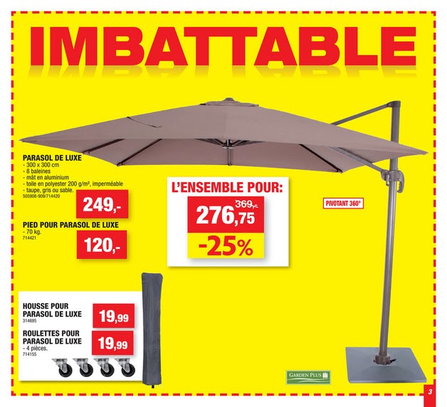 Druppelbevloeiing: Hubo parasol