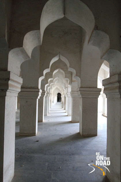 A line of beautifully designed corridor arches