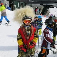 In costume on the slopes in Aspen Highlands