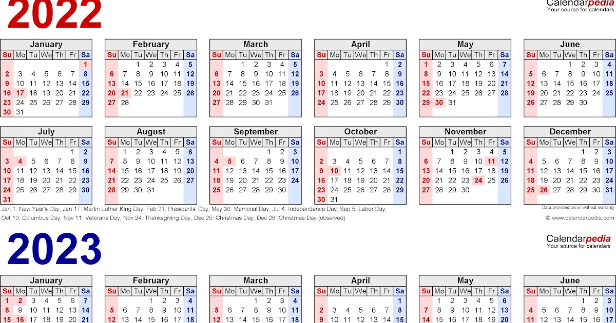 Calendar Template 2022 2023 January Calendar 2022