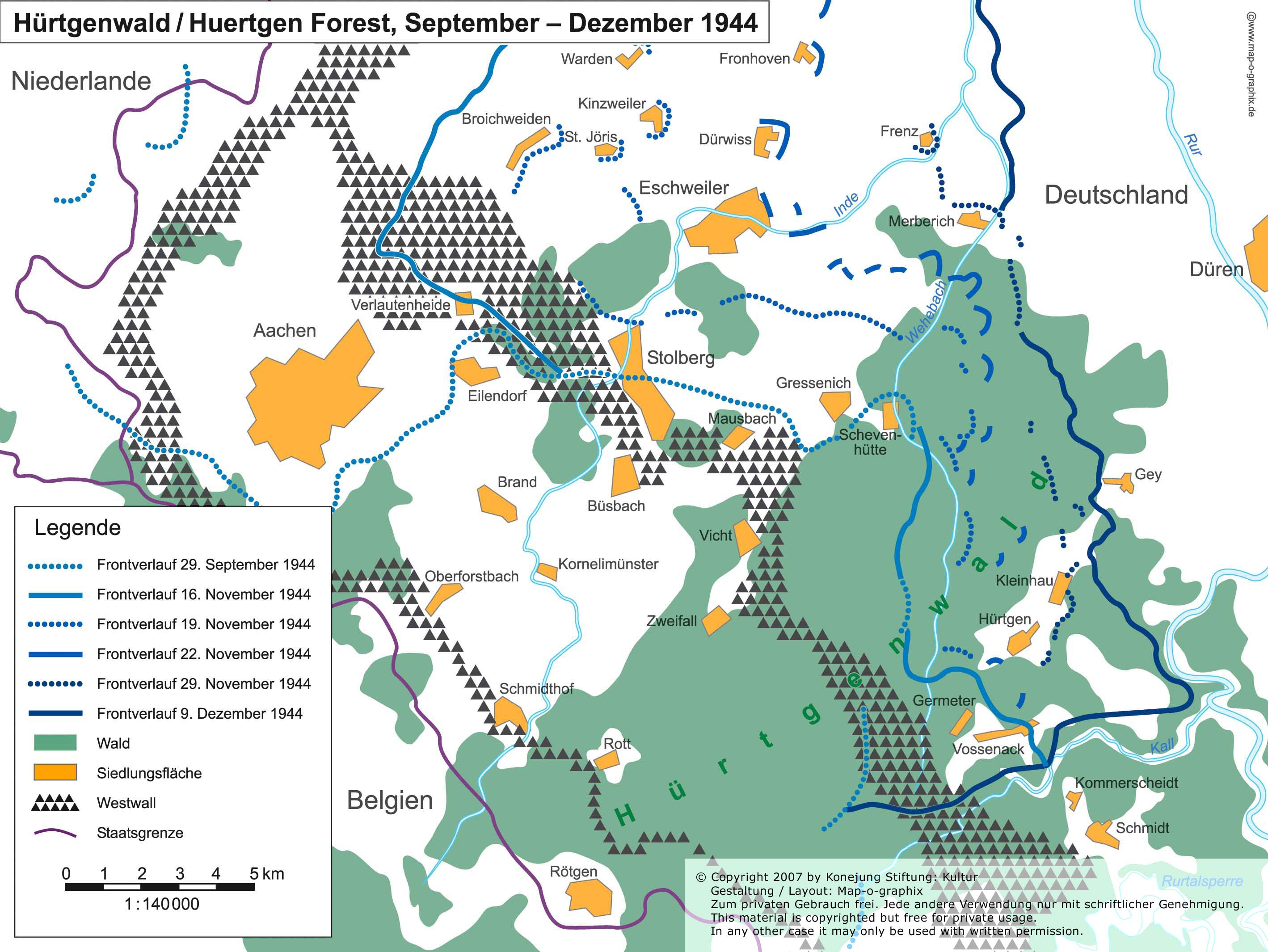 Hürtgenwald Bunker Karte | Karte