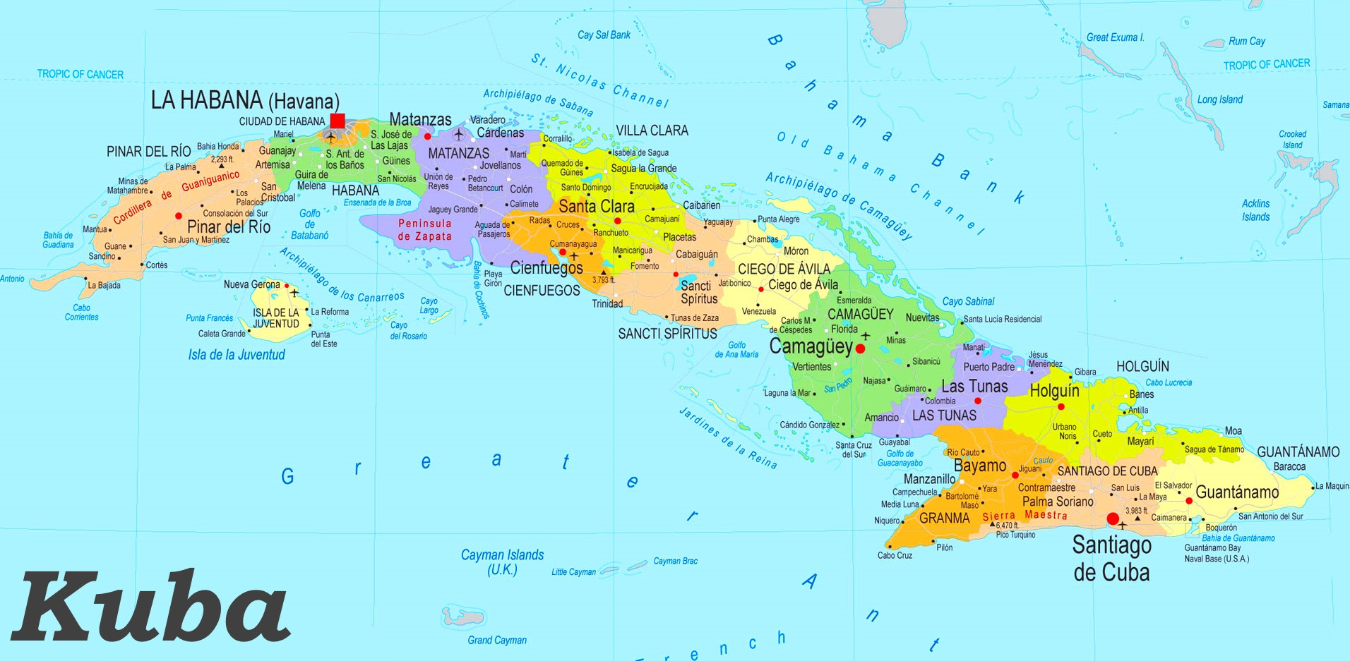 Karte Kuba | Karte