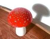 Trippy Toadstool - Wooden Mushroom - Red Stardust - WoodrockTurning Trippy Toadstool - Wooden Mushroom - Red Stardust - WoodrockTurning