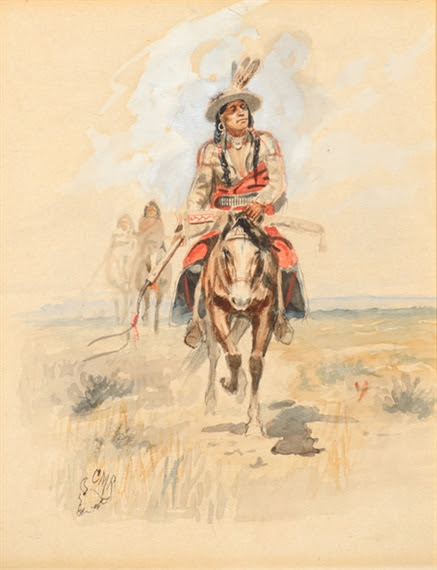 Charles Marion Russell, Indians Crossing the Plains
