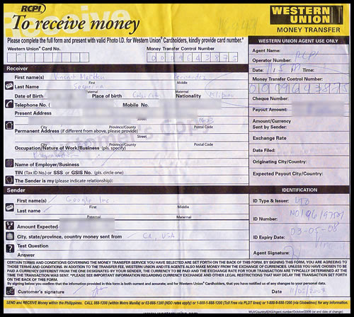 western recibo adsense receiving send reportero
