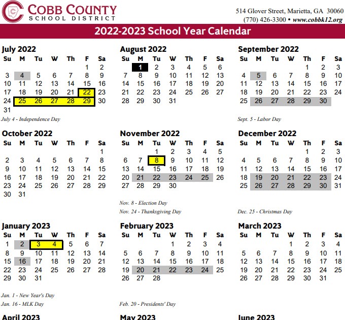 Kennesaw State Calendar Spring 2023 Printable Calendar 2023