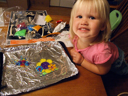 Harper did the bee. I did the flower