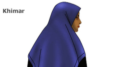 Woman wearing a Khimar