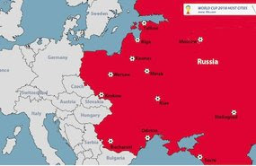 Venemaa jalgpalli MMi kaart