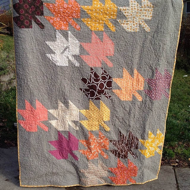#modernmaples done! In time for the last days of autumn. #goodthings #modernquilting