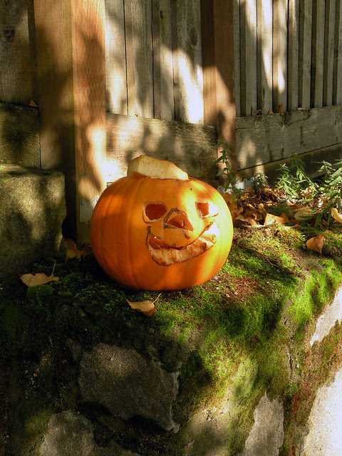 Sidewalk Jack O Lantern