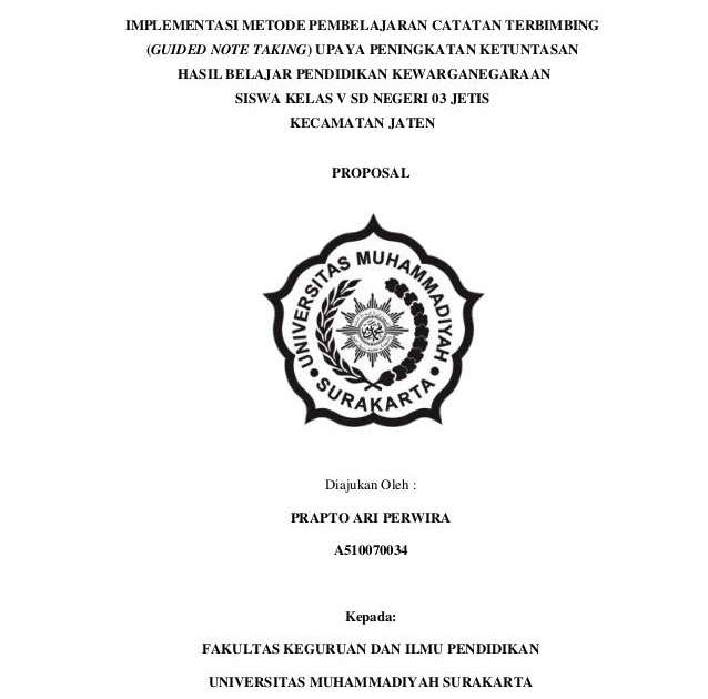 Contoh Proposal Skripsi Kuantitatif Pgsd Pejuang Skripsi