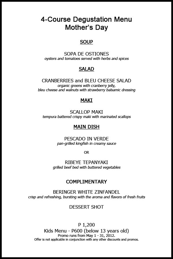 Degustation Menu
